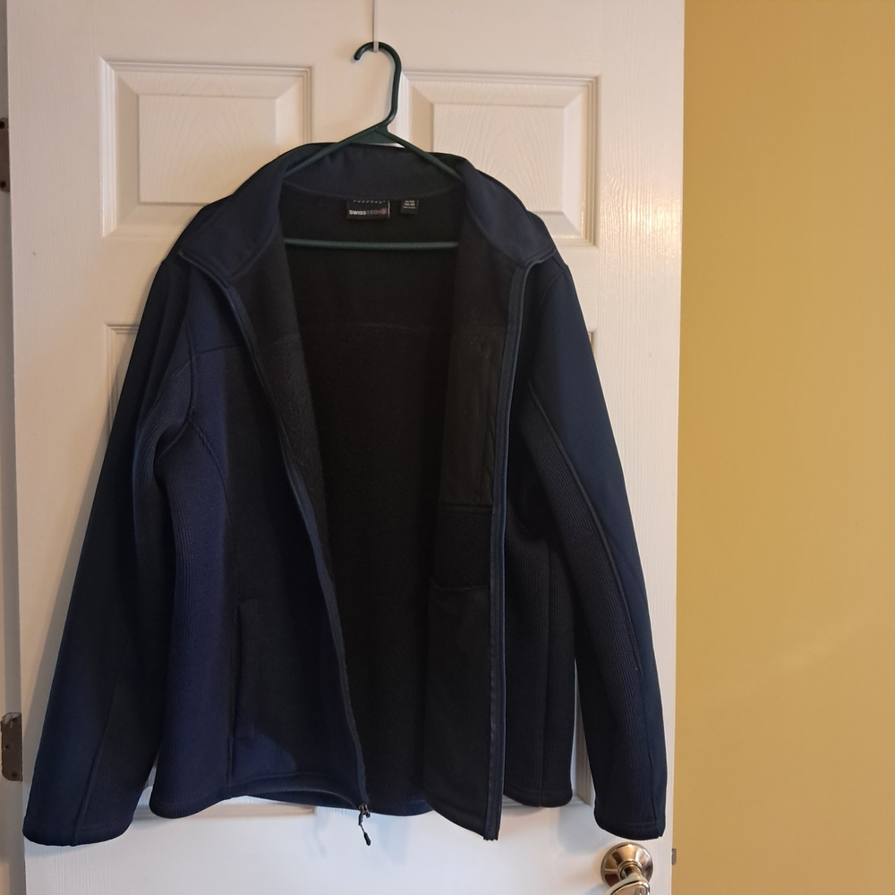 Men's Navy Blue SwissTech Lined Fleece Jacket Size 46-48 XL